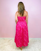Regal Romance Strapless Pleated Midi Dress - Jessi Jayne Boutique