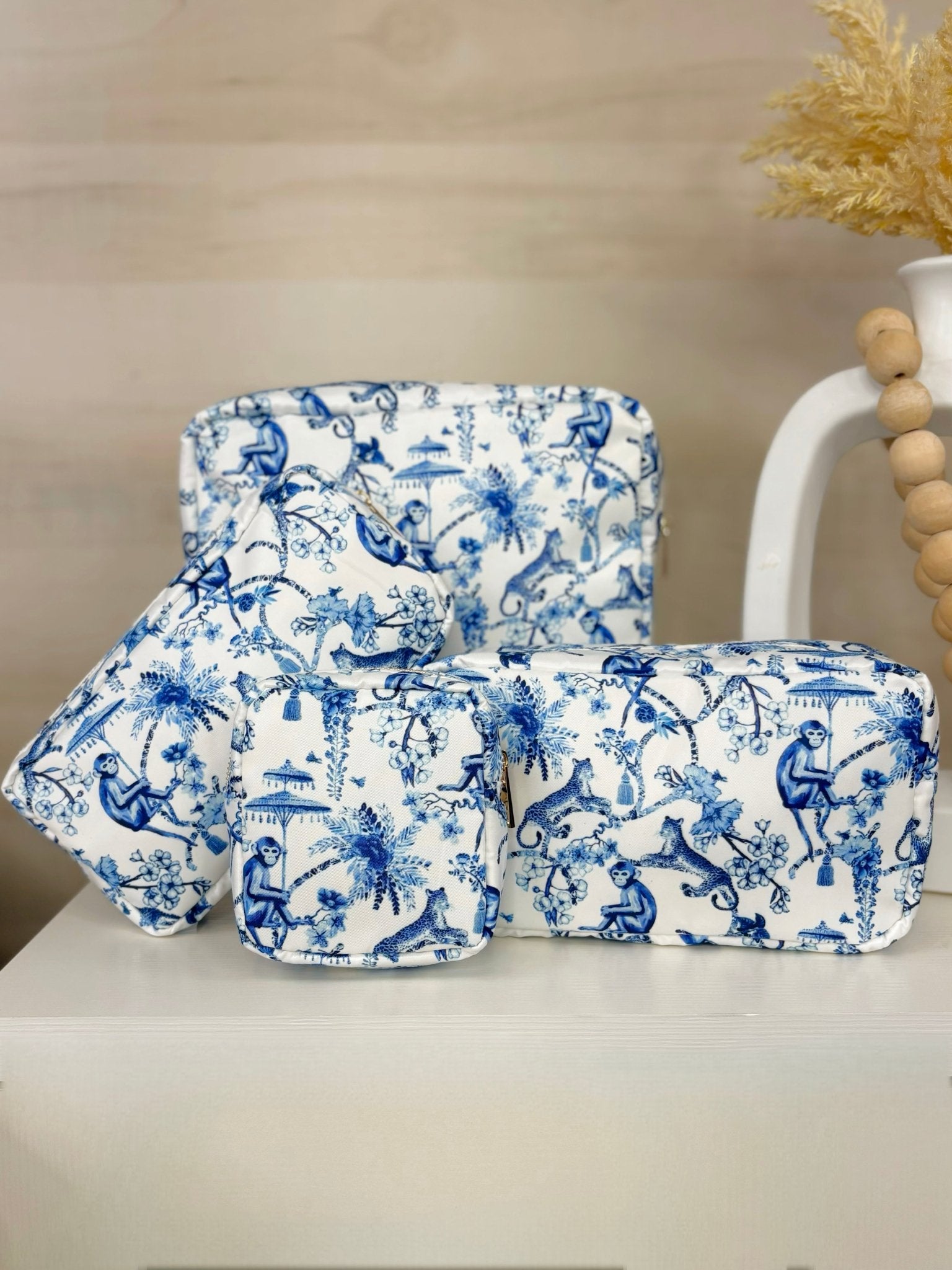 Blue Jungle Toiletry Bags - Jessi Jayne Boutique