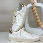 Miim Alex White and Gold Sneakers - Jessi Jayne Boutique