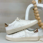 Miim Alex White and Gold Sneakers - Jessi Jayne Boutique