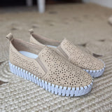 Very G Nicole Edgy Perforated Slip - On Sneaker - Jessi Jayne Boutique