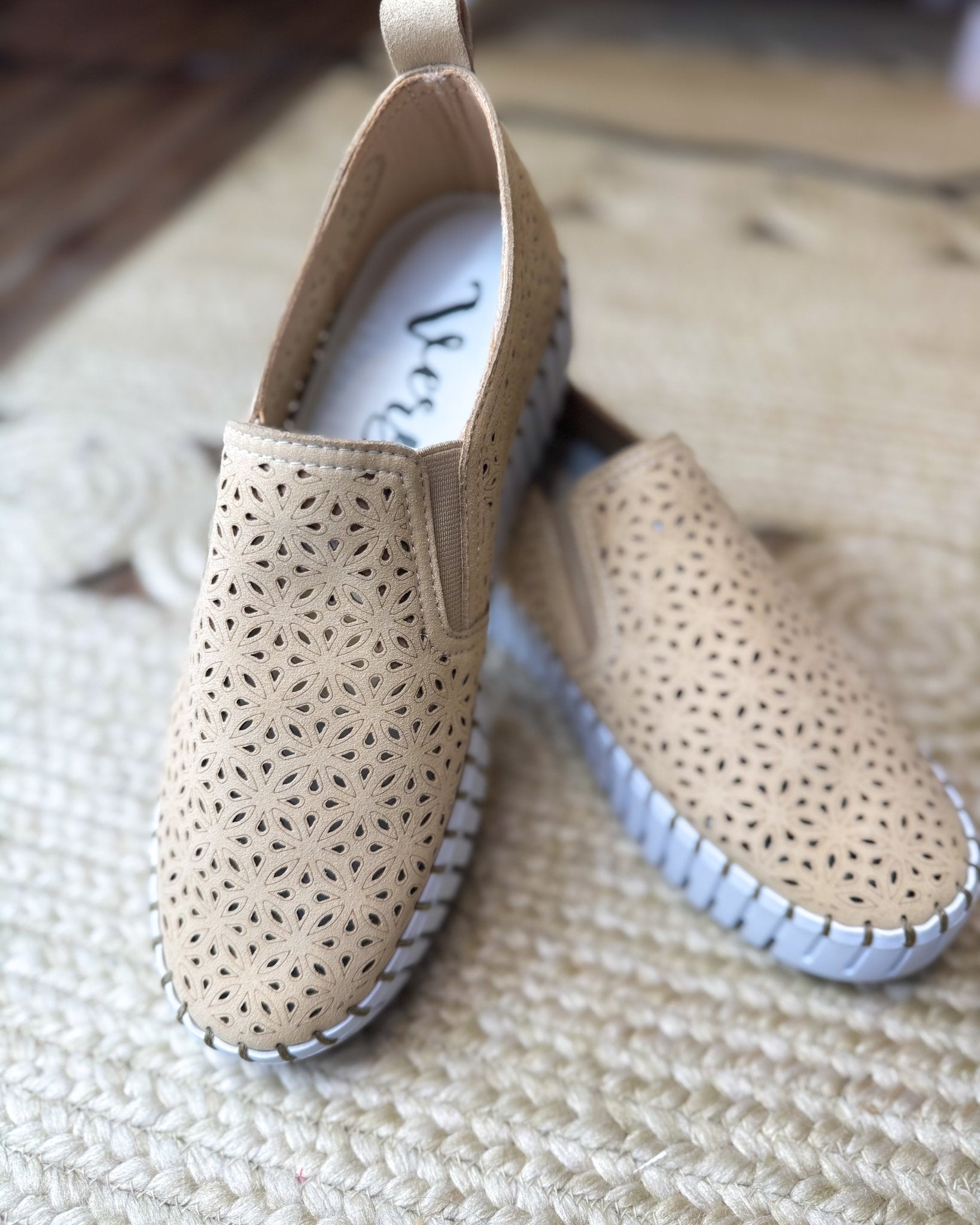 Very G Nicole Edgy Perforated Slip - On Sneaker - Jessi Jayne Boutique