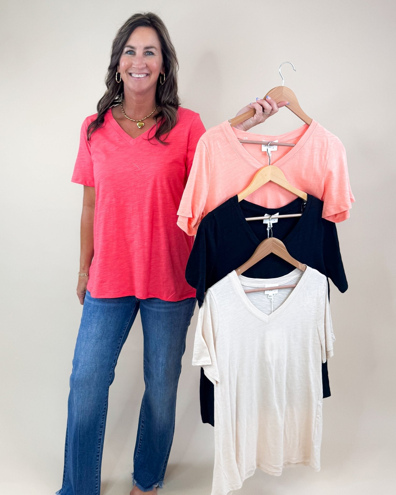 The Everyday Favorite V - Neck Top - Jessi Jayne Boutique