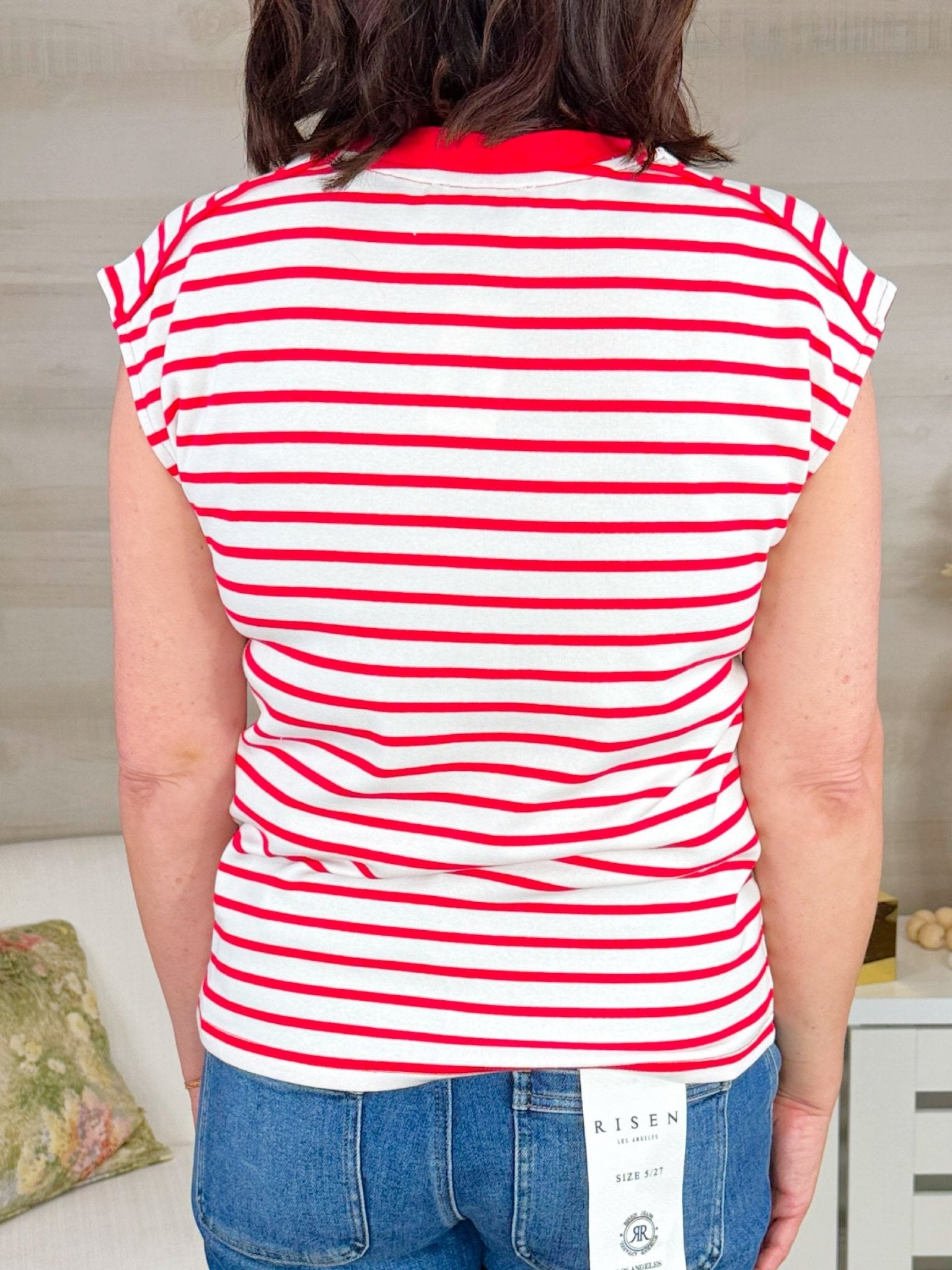 Harbor Stripe Sleeveless Top - Jessi Jayne Boutique