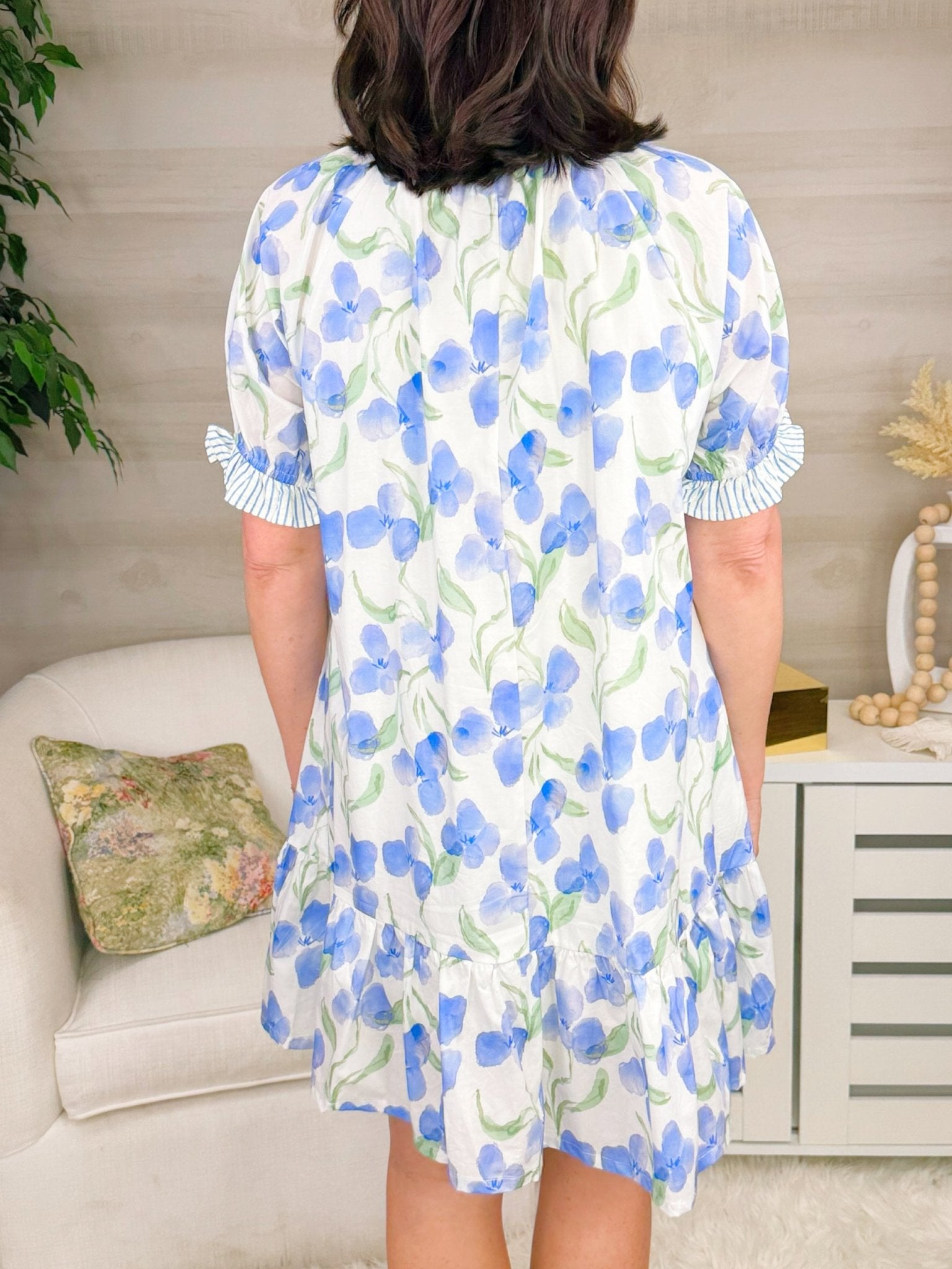 Blue Skies Ahead Floral Dress - Jessi Jayne Boutique