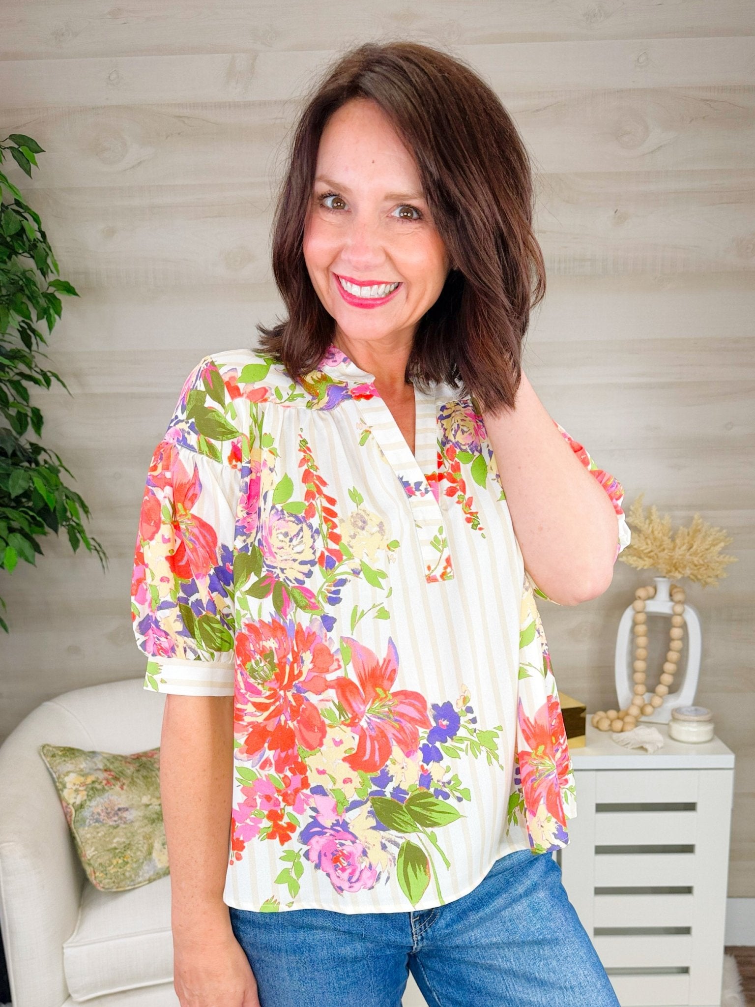 Meet Me in the Garden Blouse - Jessi Jayne Boutique