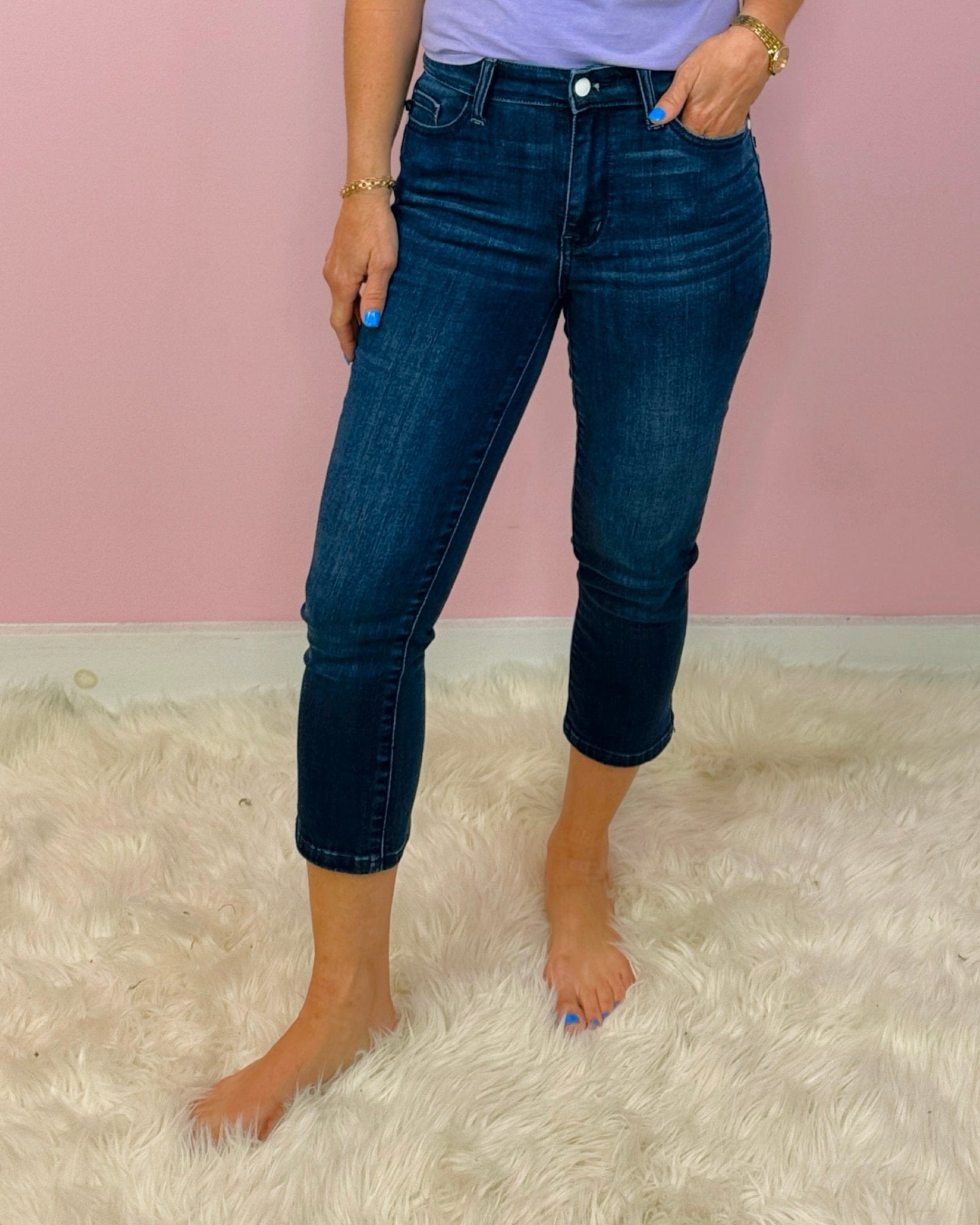 Judy Blue Side Slit Capri - Jessi Jayne Boutique