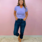 Judy Blue Side Slit Capri - Jessi Jayne Boutique