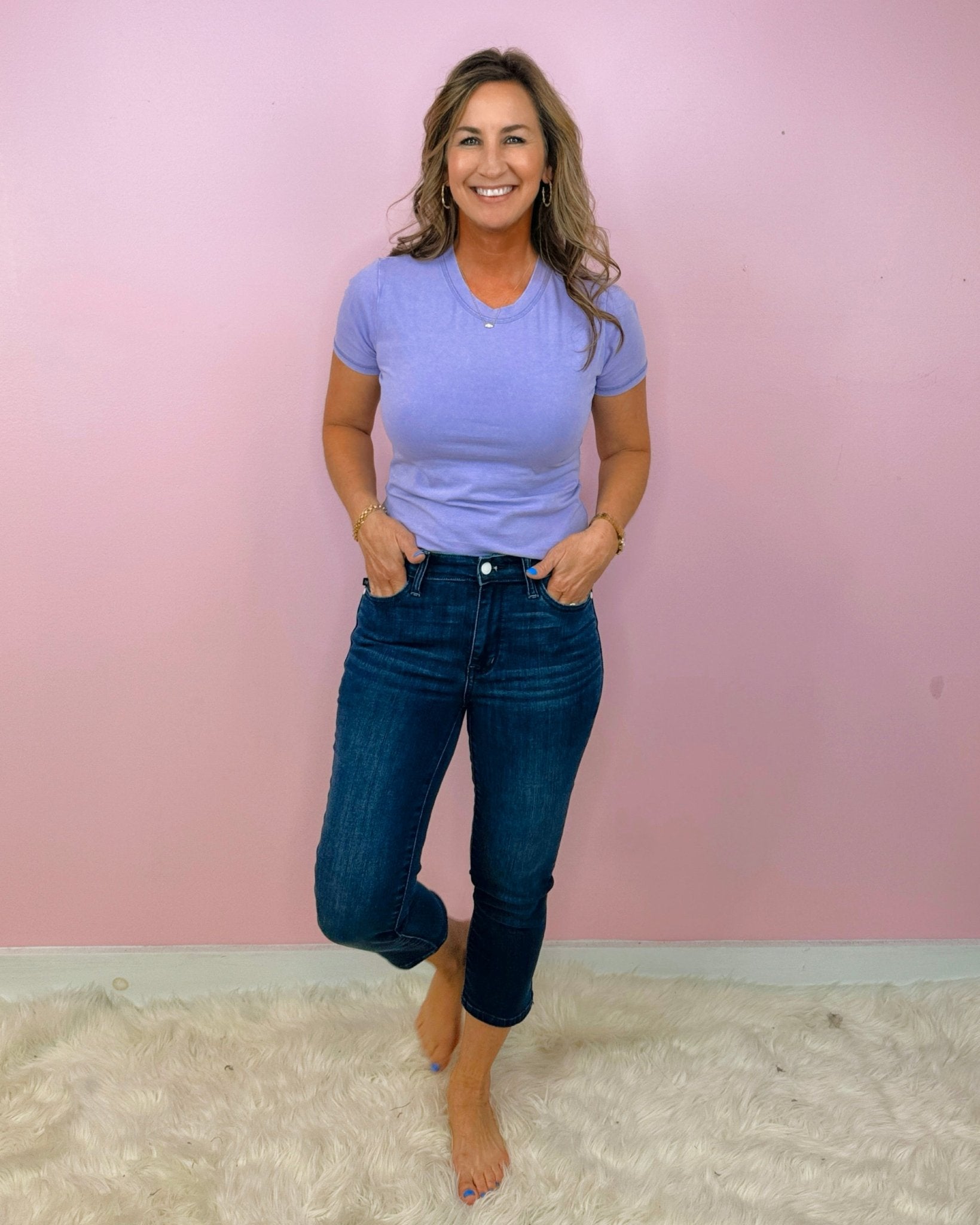 Judy Blue Side Slit Capri - Jessi Jayne Boutique