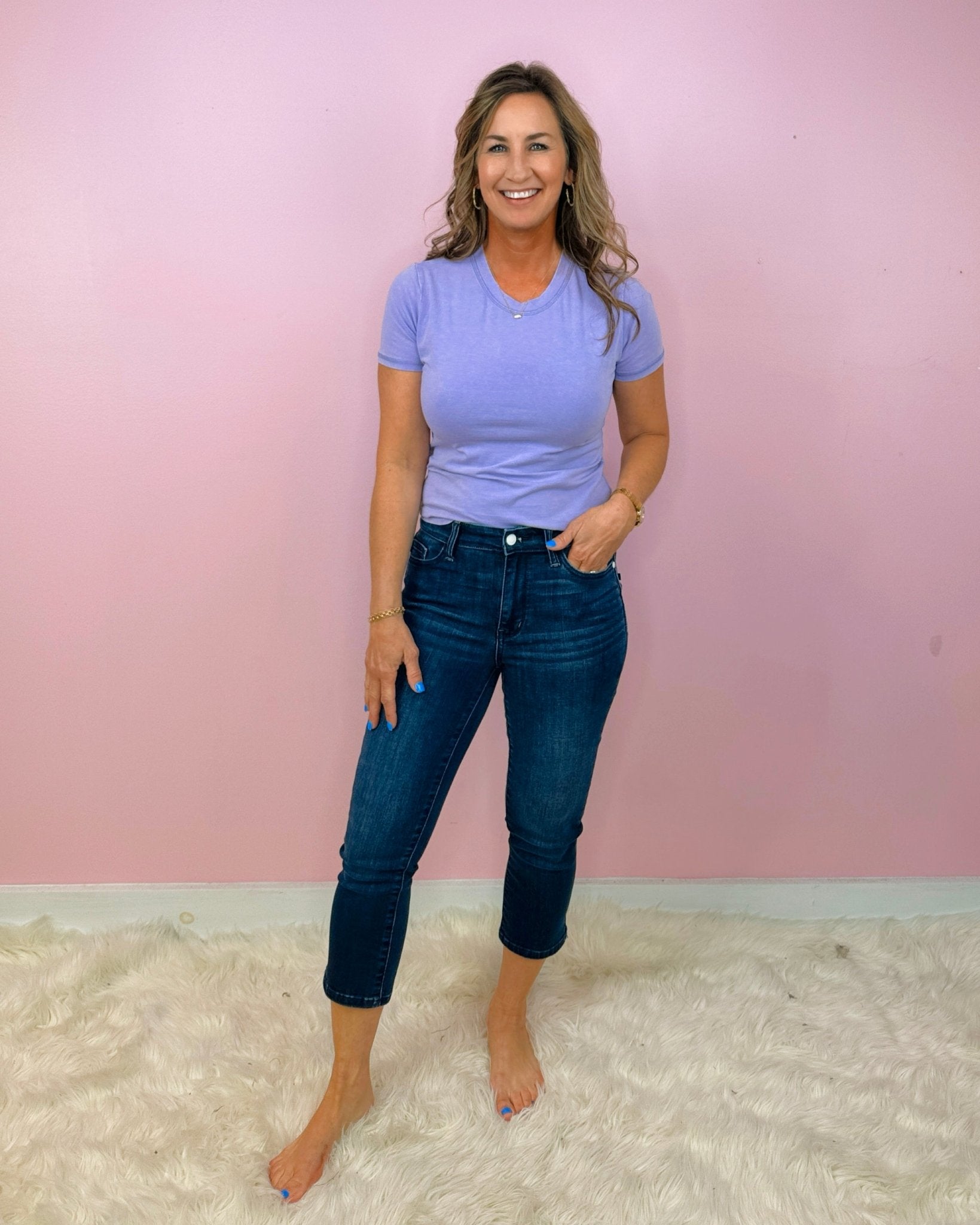 Judy Blue Side Slit Capri - Jessi Jayne Boutique