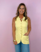 Lemon Luxe Longline Vest - Jessi Jayne Boutique