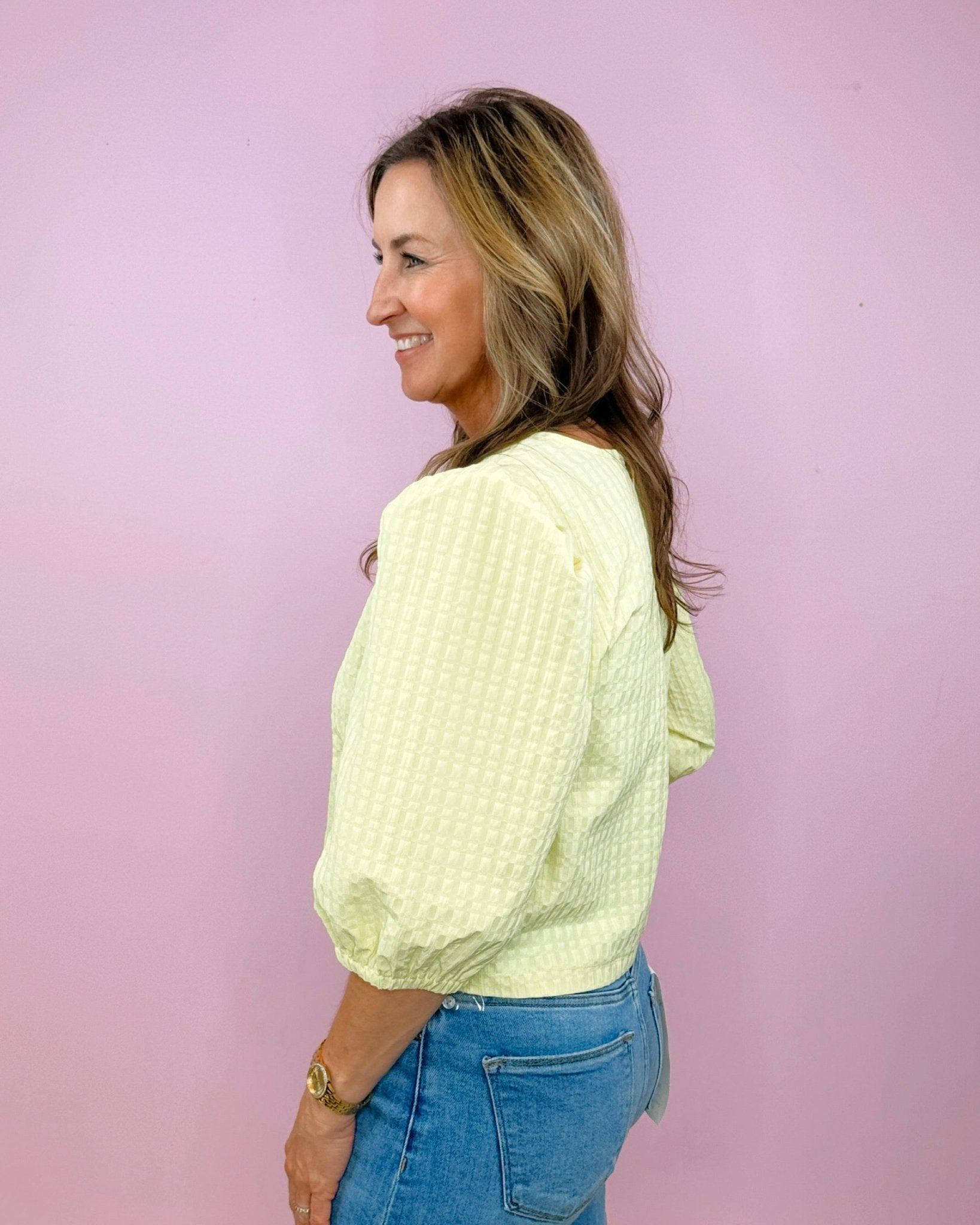 Lemon Squeeze Puff Sleeve Top - Jessi Jayne Boutique