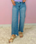 Rebel Edge Cropped High Rise Jeans - Jessi Jayne Boutique