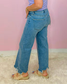 Rebel Edge Cropped High Rise Jeans - Jessi Jayne Boutique
