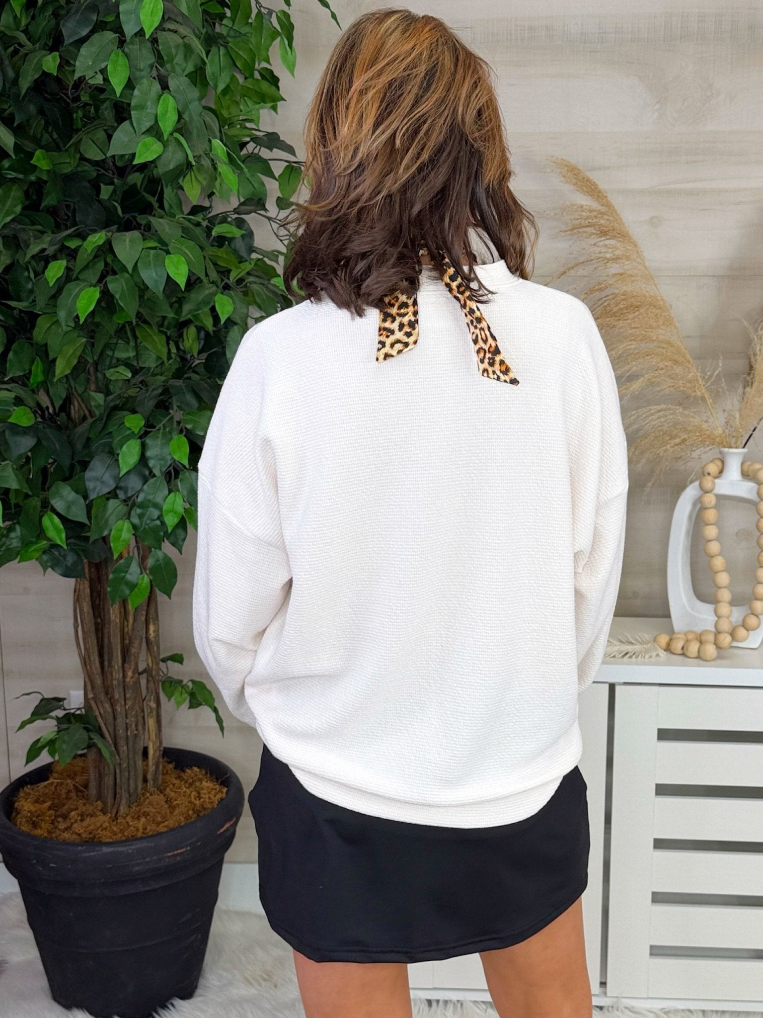 Ivory Worthy Cloud Knit Sweatshirt - Jessi Jayne Boutique
