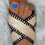 Sun - Kissed Woven Slide Sandals - Jessi Jayne Boutique