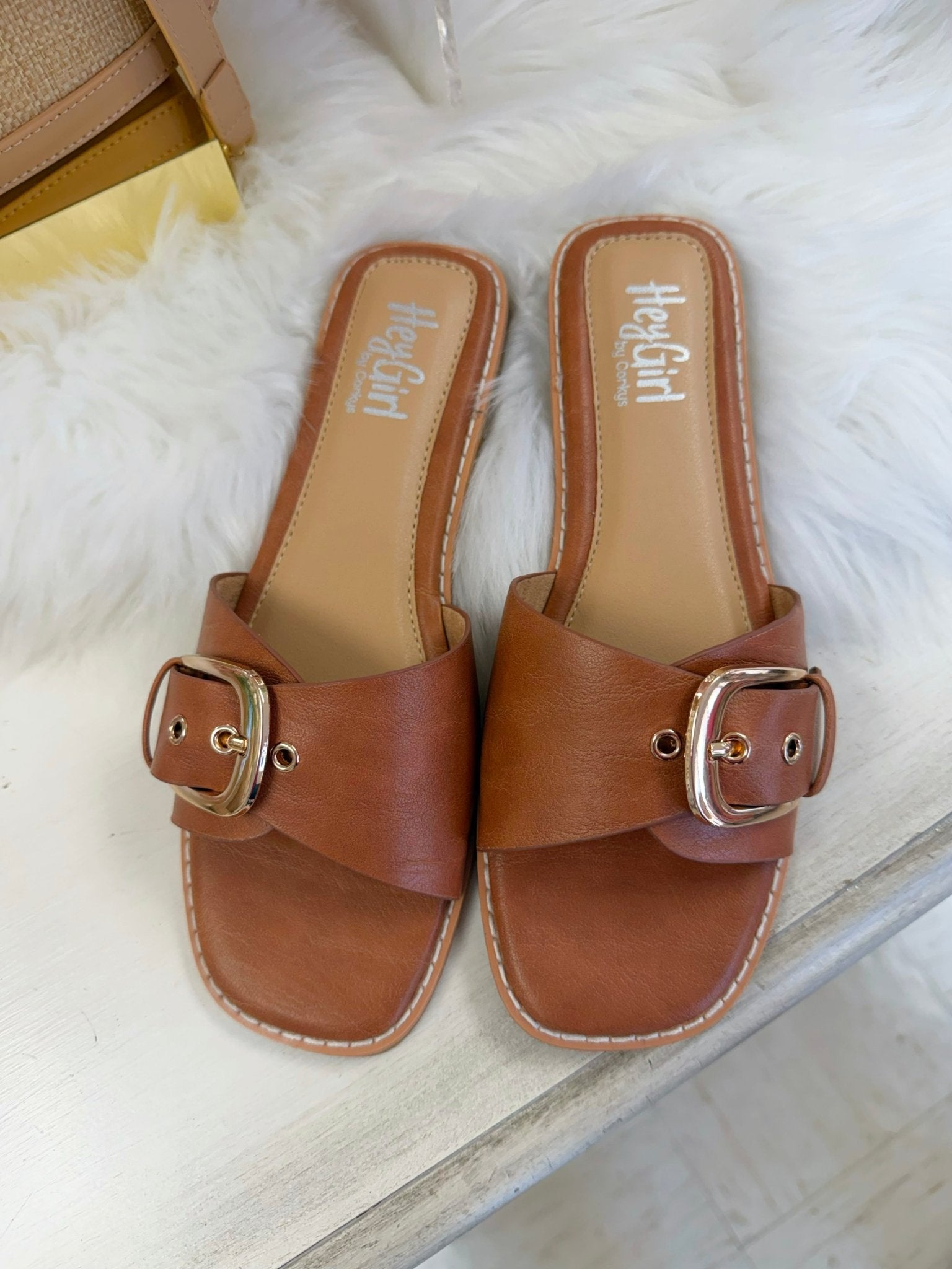 Corkys Cognac Pick Me Up Sandals - Jessi Jayne Boutique