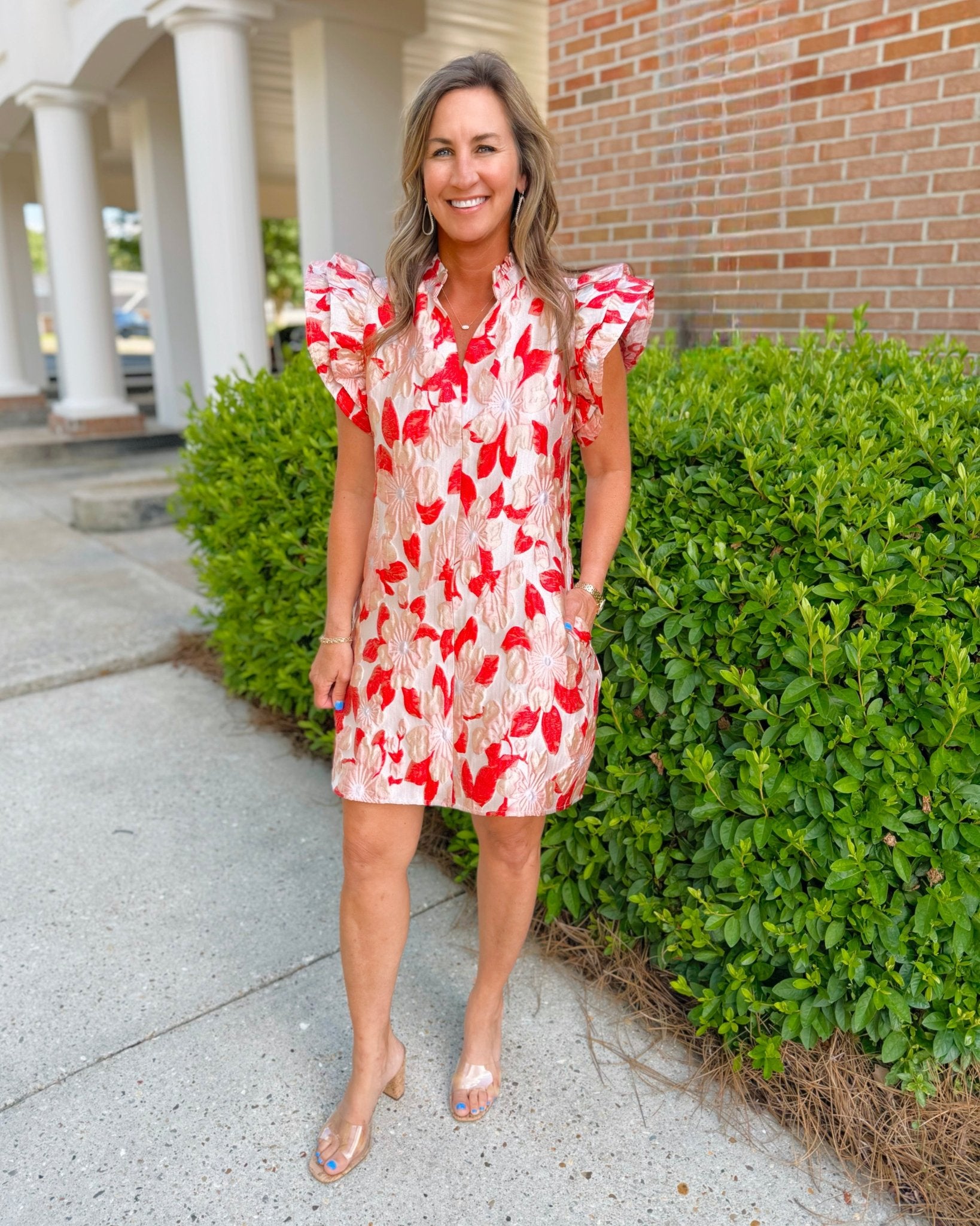 Petal Parade Ruffle Sleeve Dress - Jessi Jayne Boutique