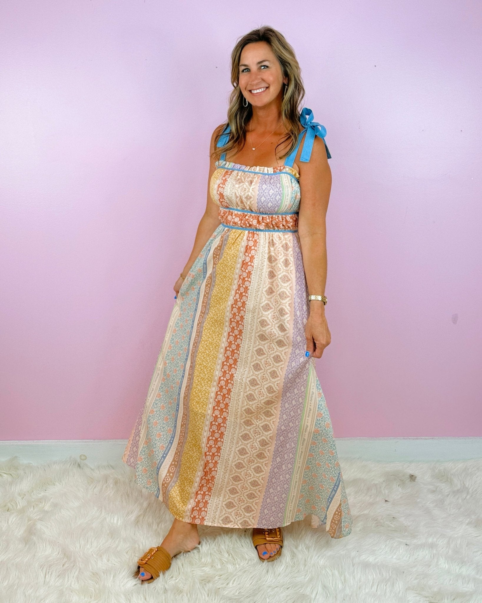 Summer Mosaic Maxi Dress - Jessi Jayne Boutique