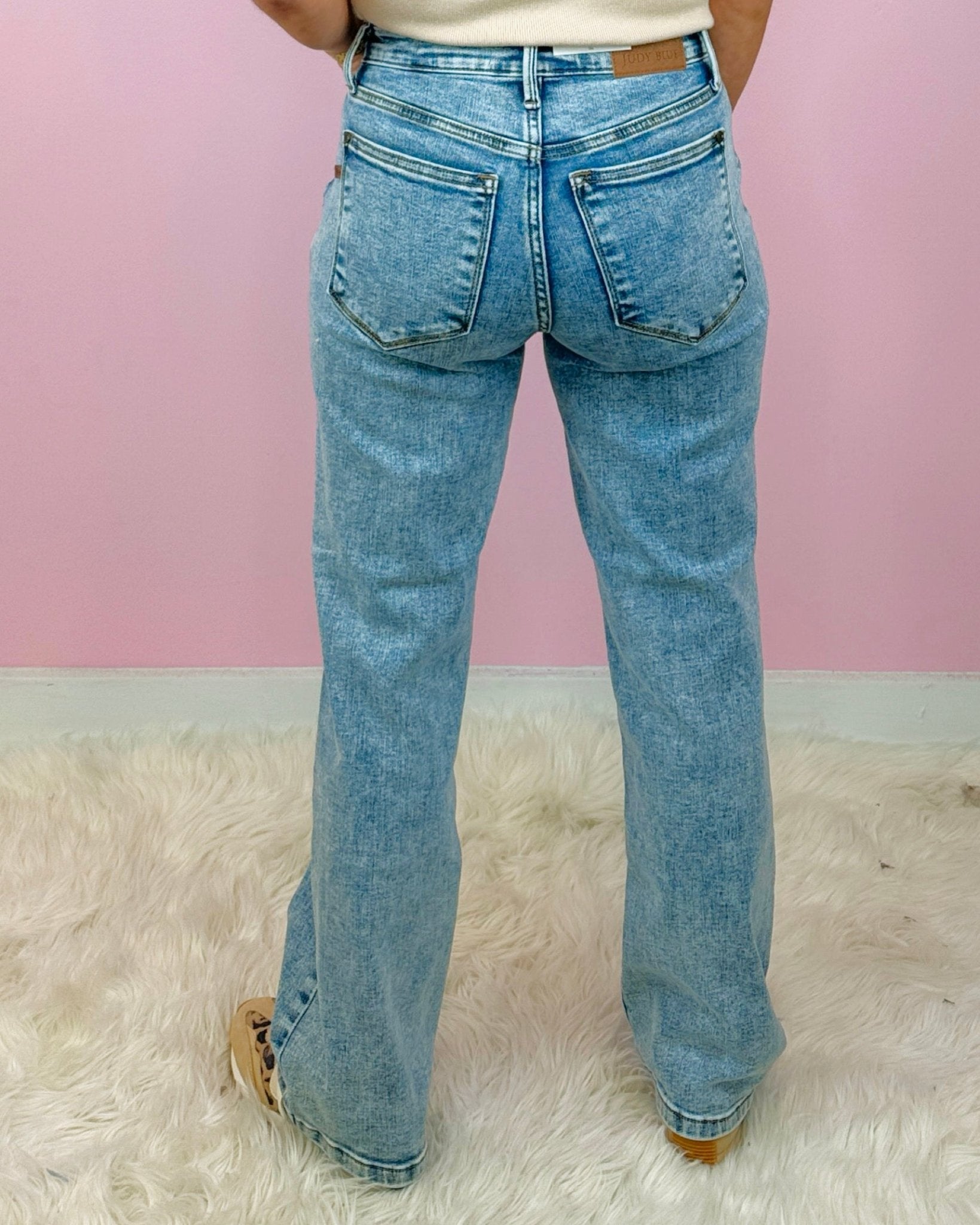 Judy Blue Stone Wash Straight Fit Jeans - Jessi Jayne Boutique