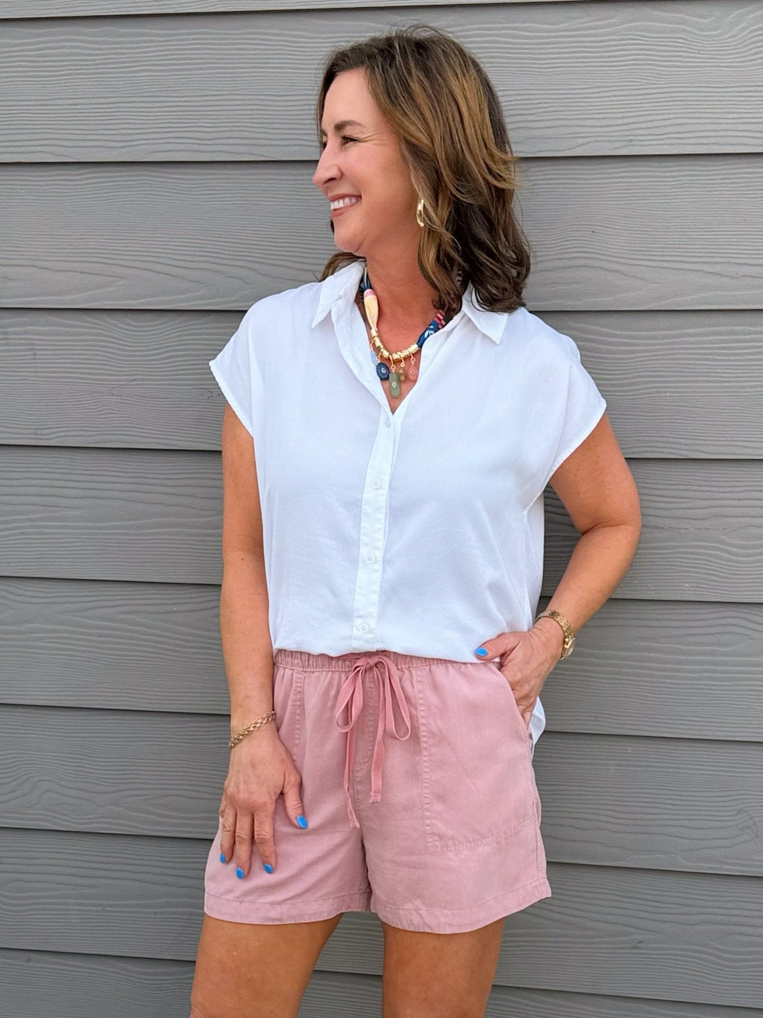 Clean Slate Tencel Button Down Top - Jessi Jayne Boutique