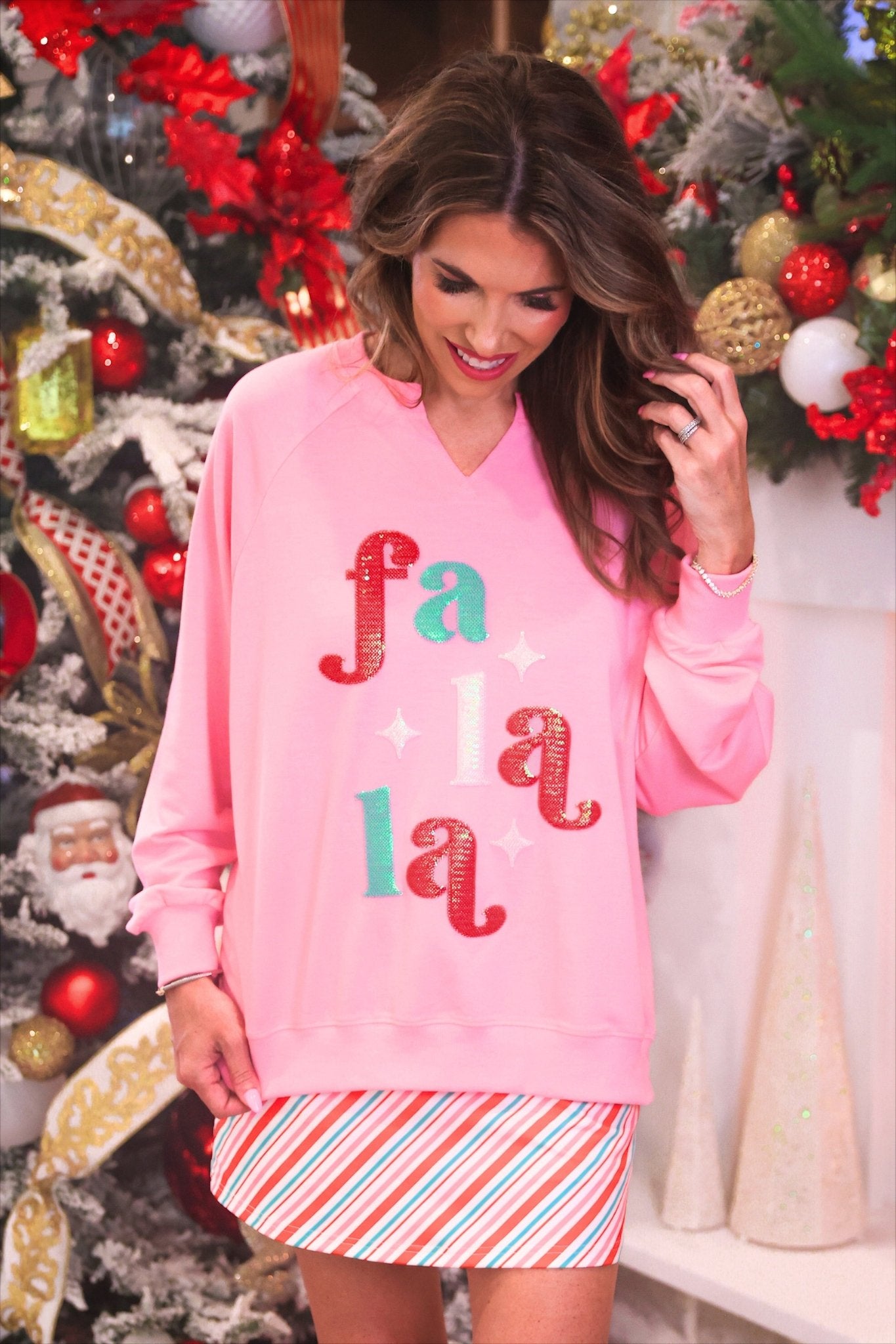 PREORDER- Fa La La French Terry Pullover - Jessi Jayne Boutique