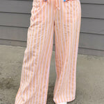 Peaches and Cream Stripe Pants - Jessi Jayne Boutique