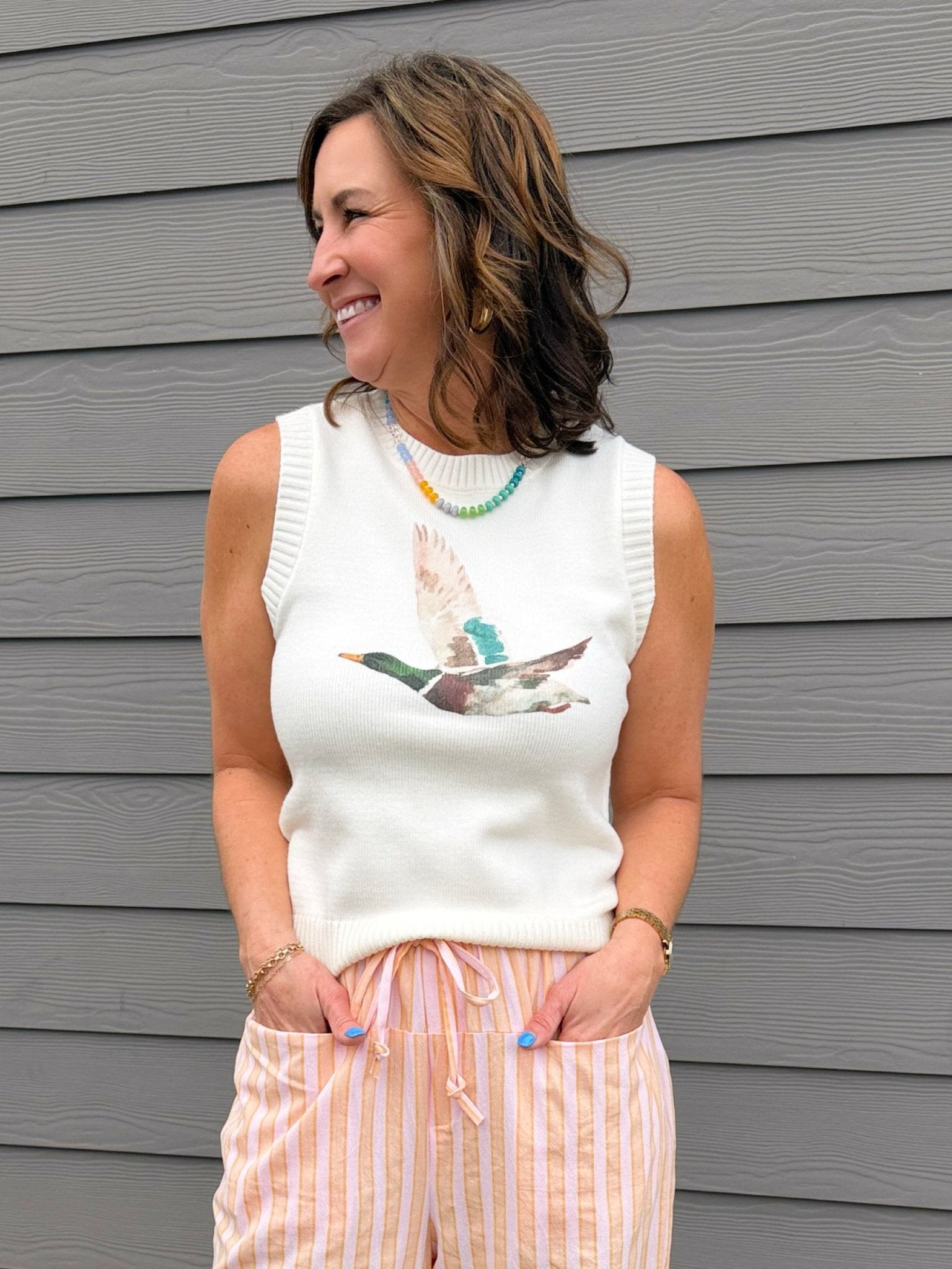 Mallard Flight Sweater Vest - Jessi Jayne Boutique