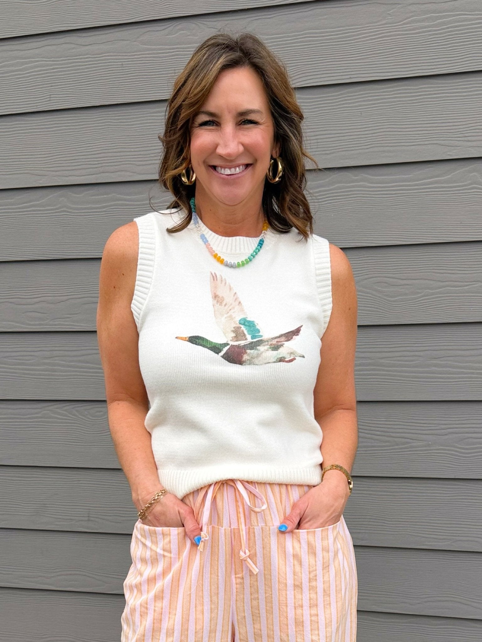 Mallard Flight Sweater Vest - Jessi Jayne Boutique