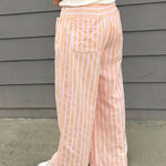 Peaches and Cream Stripe Pants - Jessi Jayne Boutique