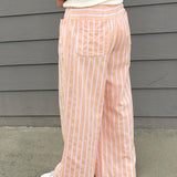 Peaches and Cream Stripe Pants - Jessi Jayne Boutique