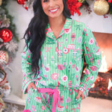 PREORDER- Decked in Ornaments Ruffle Pajama Set