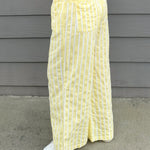 Lemon Cream Stripe Pants - Jessi Jayne Boutique