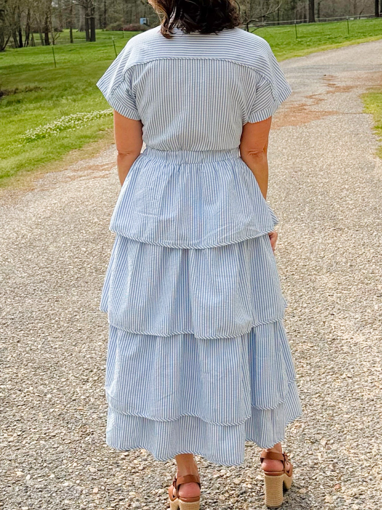 Sweet Caroline Striped Midi Dress - Jessi Jayne Boutique