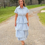 Sweet Caroline Striped Midi Dress - Jessi Jayne Boutique