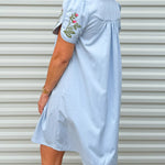 Pink Blossom Embroidered Dress - Jessi Jayne Boutique