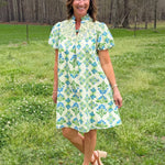 Blue Meadow Smocked Dress - Jessi Jayne Boutique