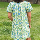 Blue Meadow Smocked Dress - Jessi Jayne Boutique