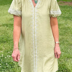 Soft Meadow Embroidered Dress - Jessi Jayne Boutique