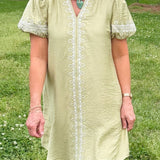 Soft Meadow Embroidered Dress - Jessi Jayne Boutique