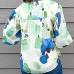 Blue Lagoon Print Blouse - Jessi Jayne Boutique