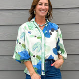 Blue Lagoon Print Blouse - Jessi Jayne Boutique