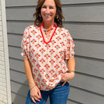 Sunset Mosaic Dolman Top - Jessi Jayne Boutique