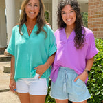 Bliss Mode Collared Popover Top - Jessi Jayne Boutique