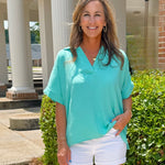 Bliss Mode Collared Popover Top - Jessi Jayne Boutique