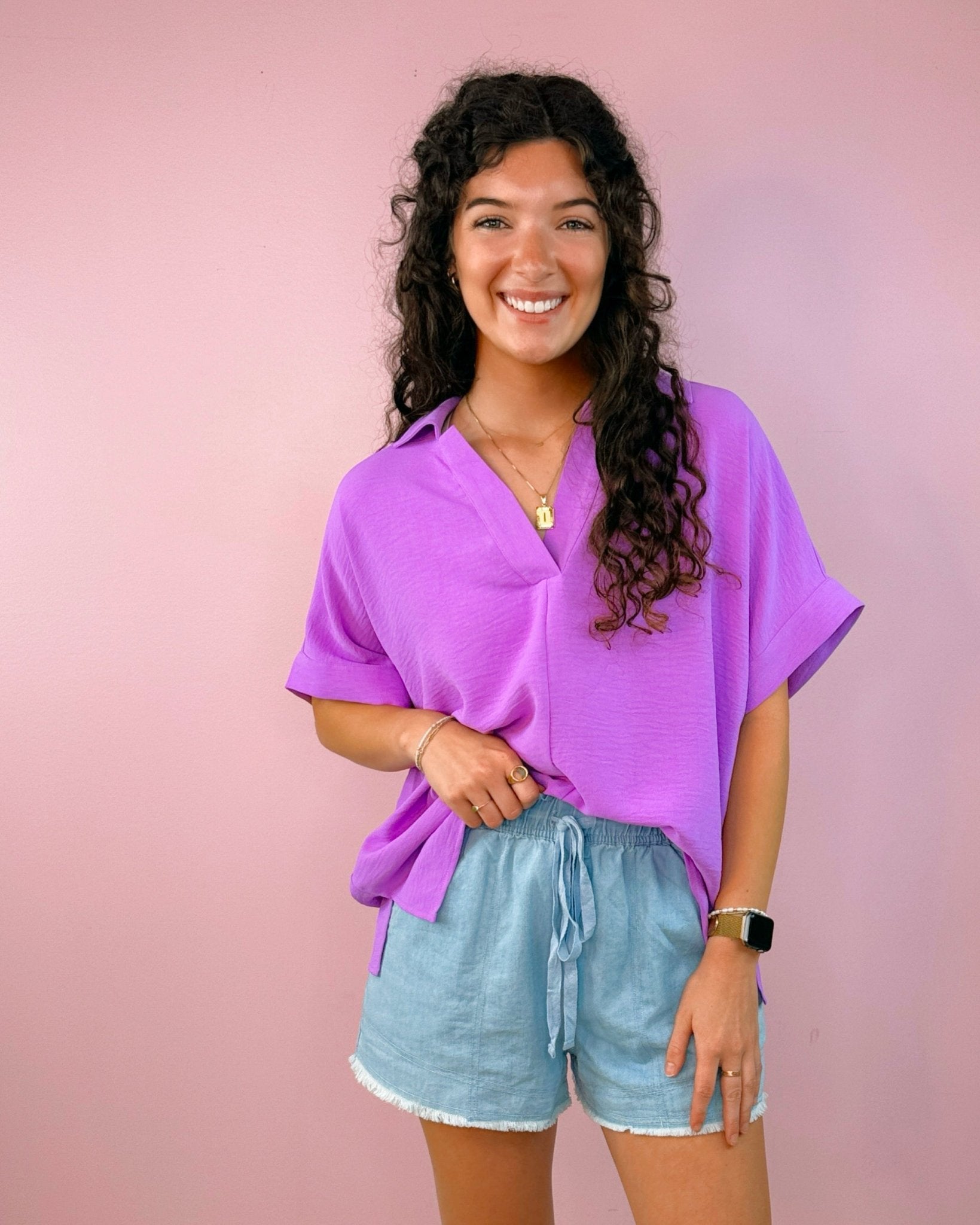 Bliss Mode Collared Popover Top - Jessi Jayne Boutique