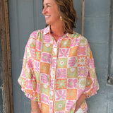 Retro Garden Patchwork Top - Jessi Jayne Boutique