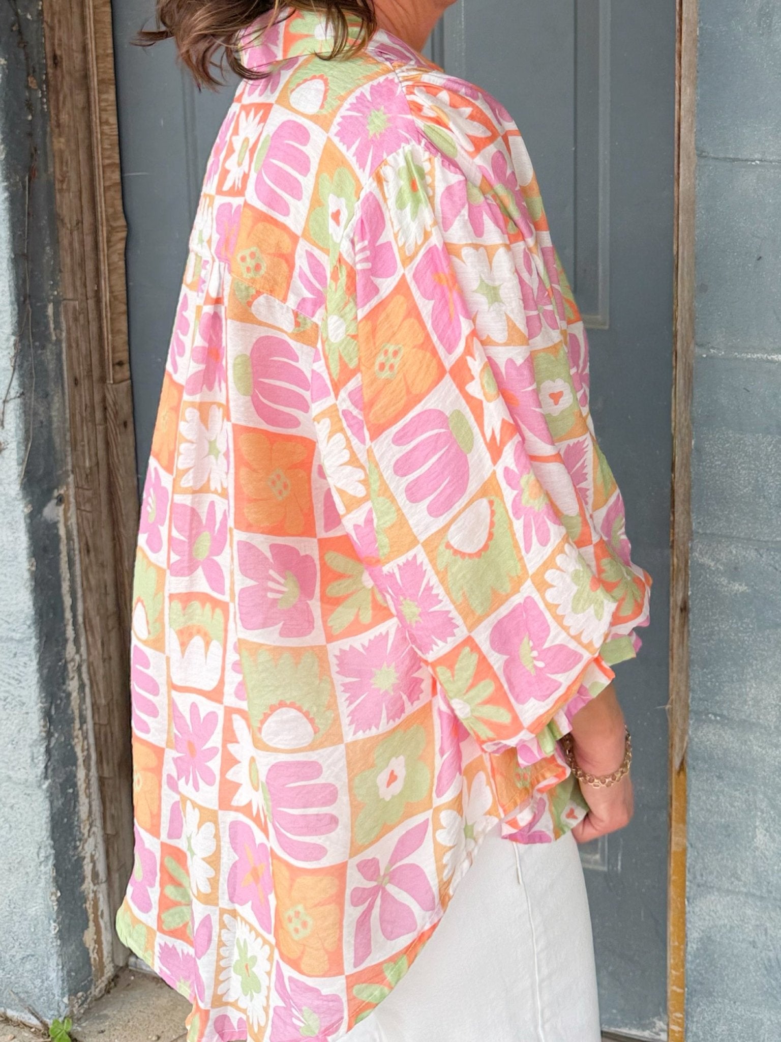 Retro Garden Patchwork Top - Jessi Jayne Boutique