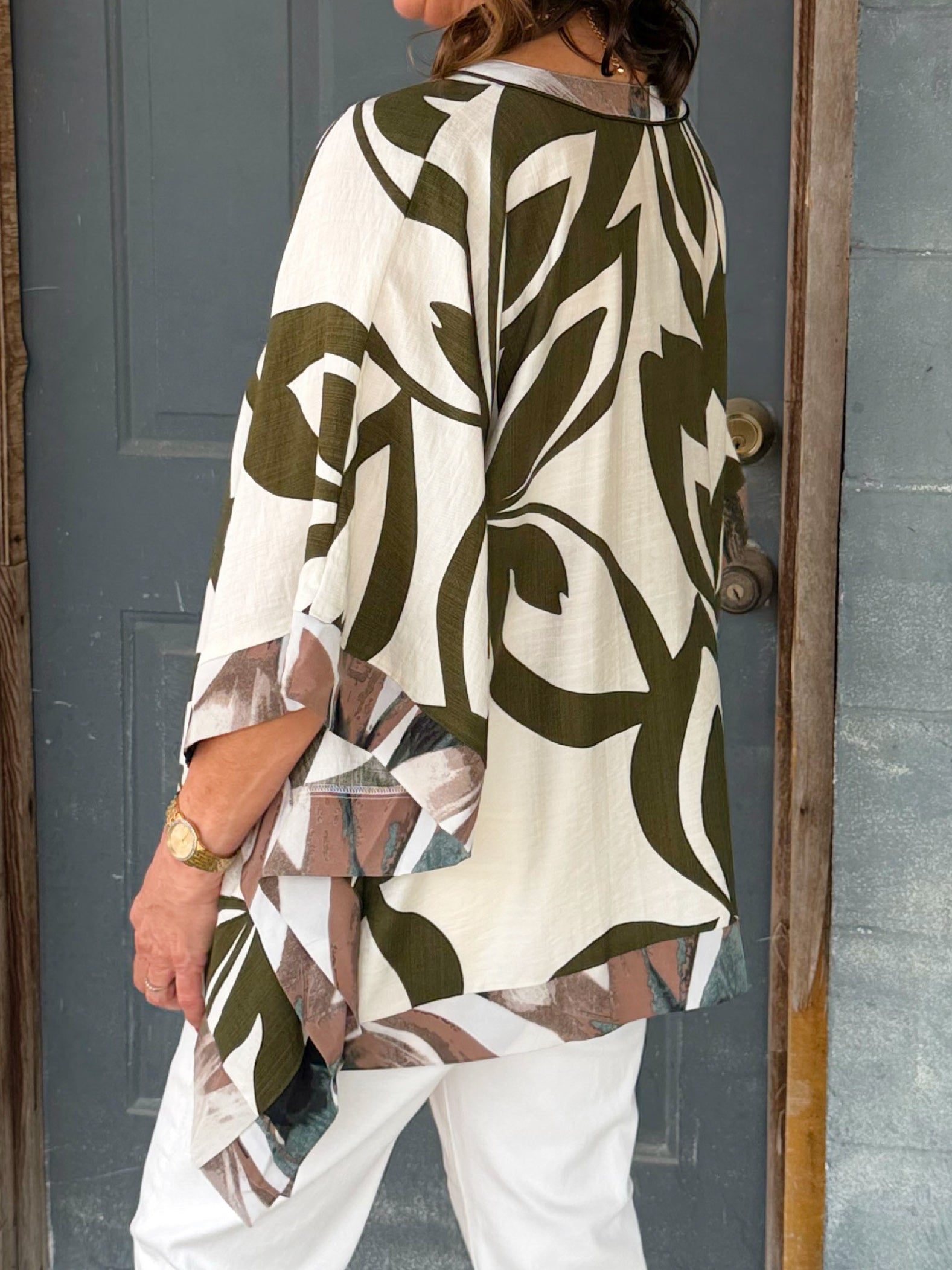 Olive Palm Breeze Top - Jessi Jayne Boutique