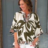 Olive Palm Breeze Top - Jessi Jayne Boutique